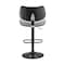 Armen Living Leland Adjustable Gray Faux Leather and Black Finish Bar Stool LCLEBABLGR - alternate 10
